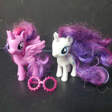 Load image into Gallery viewer, 2pk Rarity &amp; Twilight Sparkle Ponies
