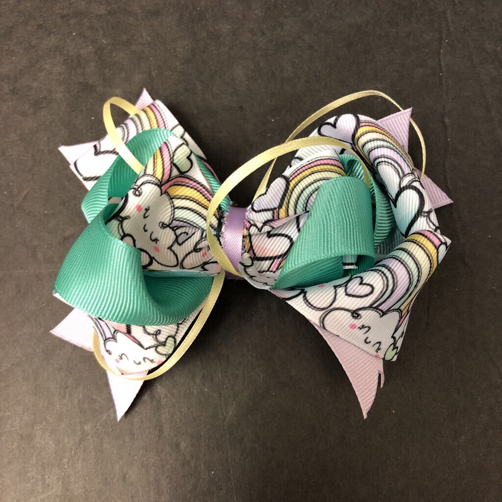 Clouds & Rainbows Hairbow Clip