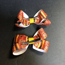 Load image into Gallery viewer, 2pk Gryffindor Hairbow Clips
