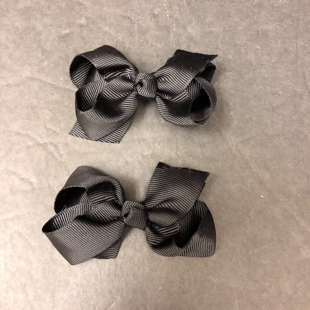 2pk Solid Hairbow Clips