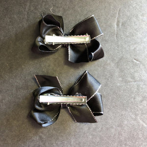 2pk Sparkle Trim Hairbow Clips