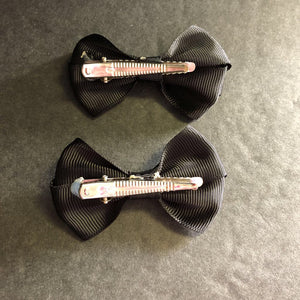 2pk Solid Hairbow Clips