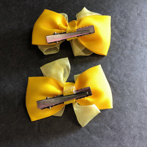 2pk Sparkly Hairbow Clips