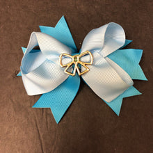 Load image into Gallery viewer, Two Tone Bow Hairbow Clip
