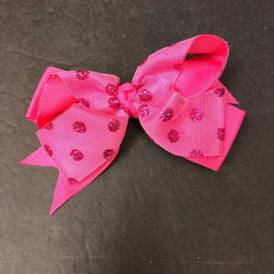 Sparkly Polka Dot Hairbow Clip