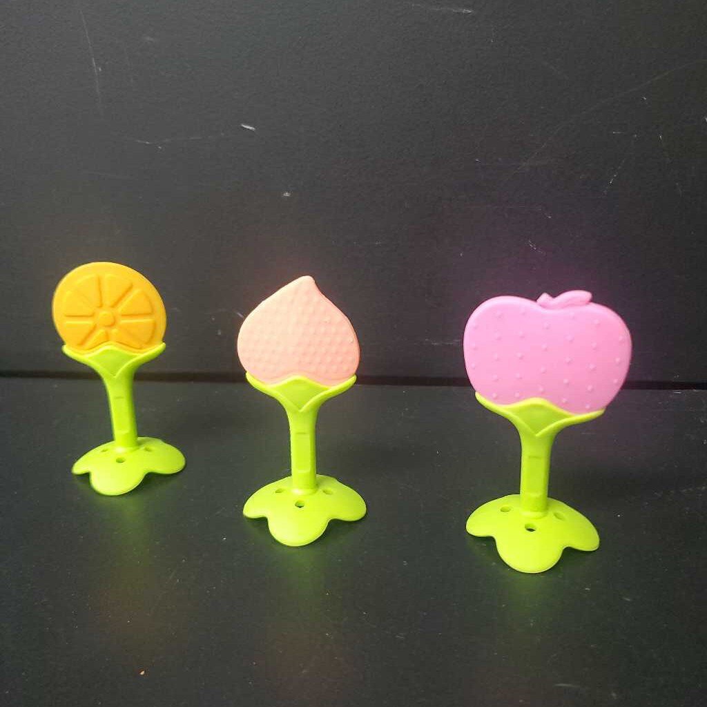 3pk Fruit Teether Toys