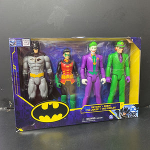 Batman, Robin, The Joker, & The Riddler Characters (NEW)