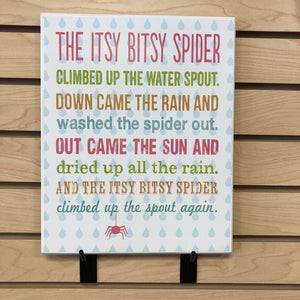 "The Itsy Bitsy Spider..." Wooden Wall Art