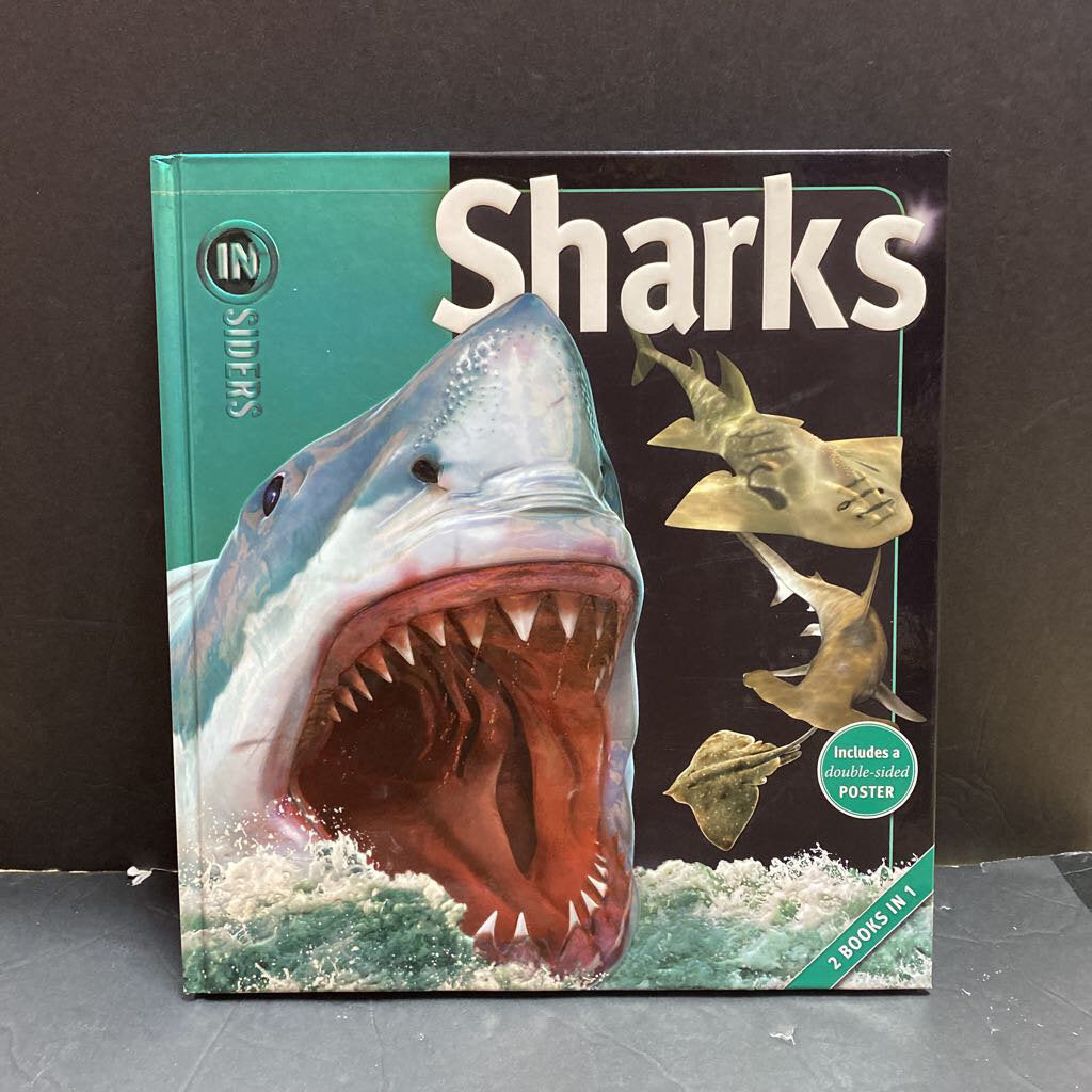Oceans/Sharks (2 Books in 1)-educational hardcover