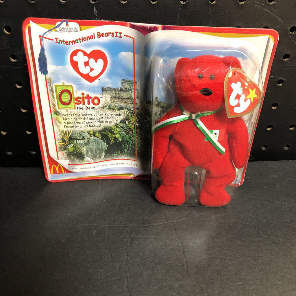Osito the Bear Rare Teenie Beanie Baby International Bears II 2000 Vintage Collectible