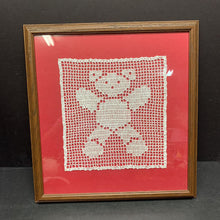 Load image into Gallery viewer, Framed Knit Bear Wall Art
