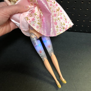 Sleeping Beauty Doll in Flower Dress Battery Operated