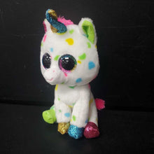 Load image into Gallery viewer, Harmonie the Unicorn Velvety Beanie Boo
