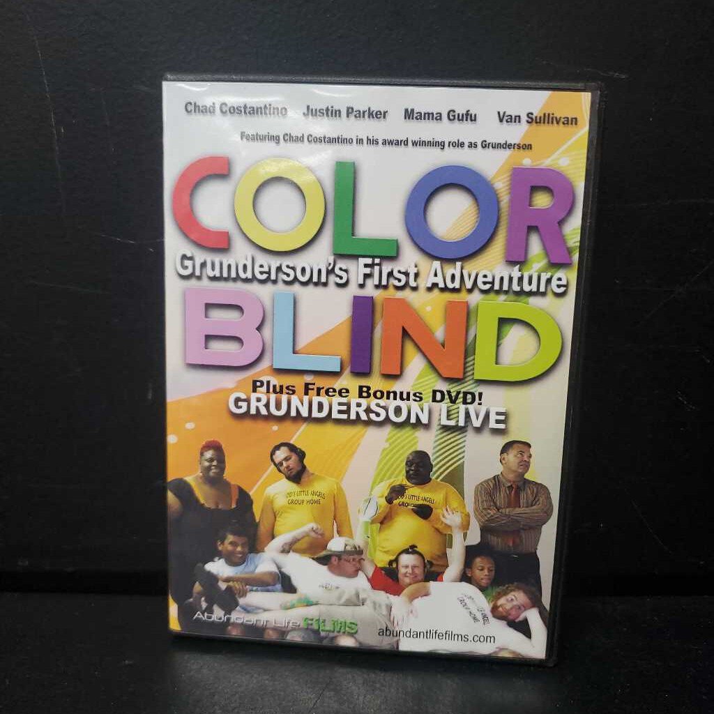 Color Blind Grunderson's First Adventure w/Bonus Grunderson Live DVD-Movie (Abundant Life Films)