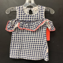 Load image into Gallery viewer, Off shoulder plaid top
