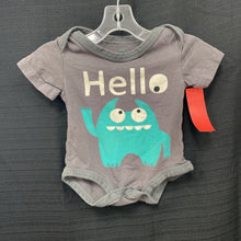 Load image into Gallery viewer, &quot;Hello&quot; Monster Onesie (Doodle Pants)
