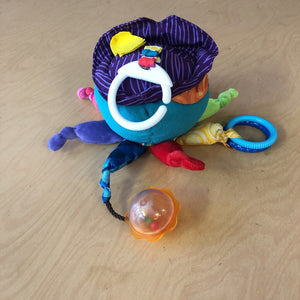 Pirate Octopus Sensory Rattle Attachment Toy