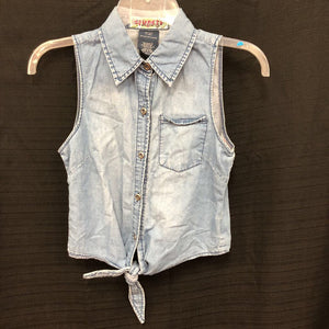 chambray collared top