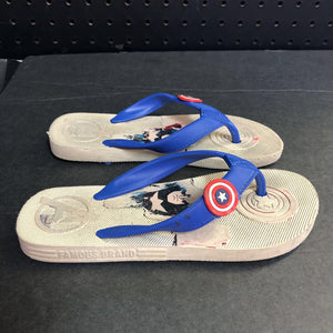 Boys Captain America Flip Flops