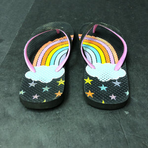 Girls Rainbow Flip Flops