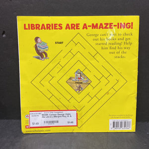 Curious George Visits the Library (Margret Rey, H. A. Rey,)-paperback-special