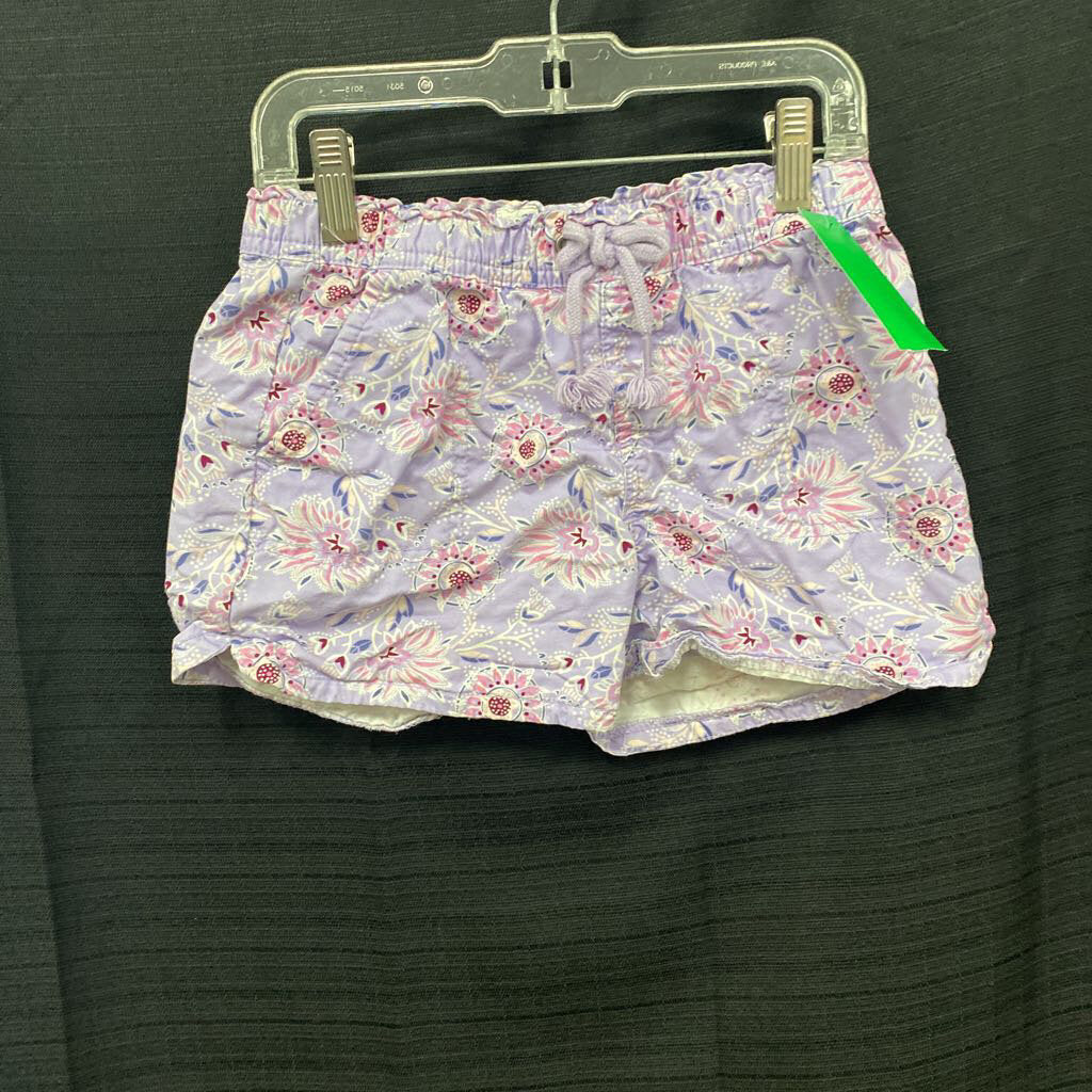 Flower pattern casual shorts