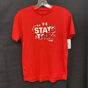 "Stat's talk" athletic shirt