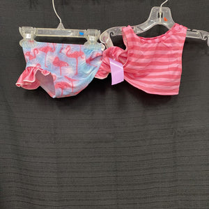 2pc Flamingo Swimwear (NEW) (Pinstripes and Polkadots)