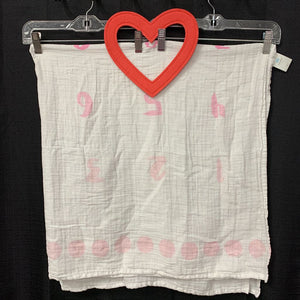 Heart Baby Girl Milestone Blanket