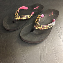 Load image into Gallery viewer, Girls Animal Print Flip Flops (Cobian)
