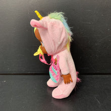 Load image into Gallery viewer, African American Baby Doll in Unicorn Outfit w/Pacifier (NEW) (Cry Babies)
