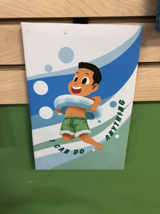 "I Can Do Anything" Swimming Canvas Art