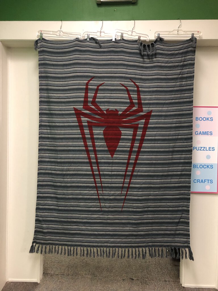 Striped Spiderman Blanket