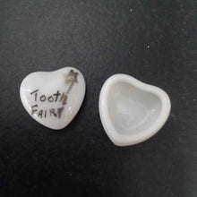 Load image into Gallery viewer, Mini Porcelain Tooth Fairy Heart Trinket Box
