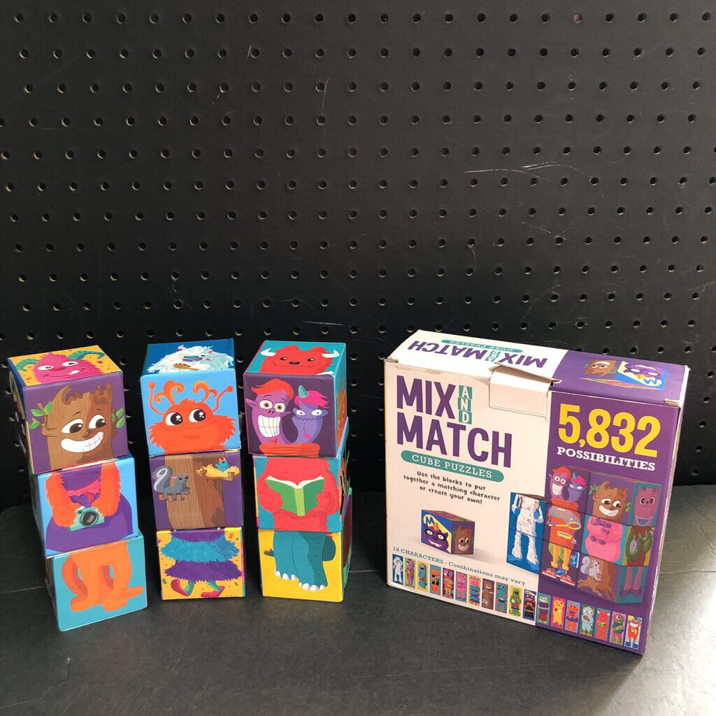 Mix & Match Monster Cube Puzzles