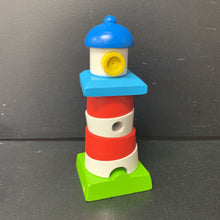 Load image into Gallery viewer, Wooden Lighthouse Stacking Toy
