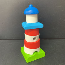 Load image into Gallery viewer, Wooden Lighthouse Stacking Toy
