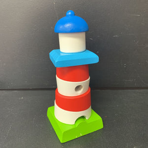 Wooden Lighthouse Stacking Toy