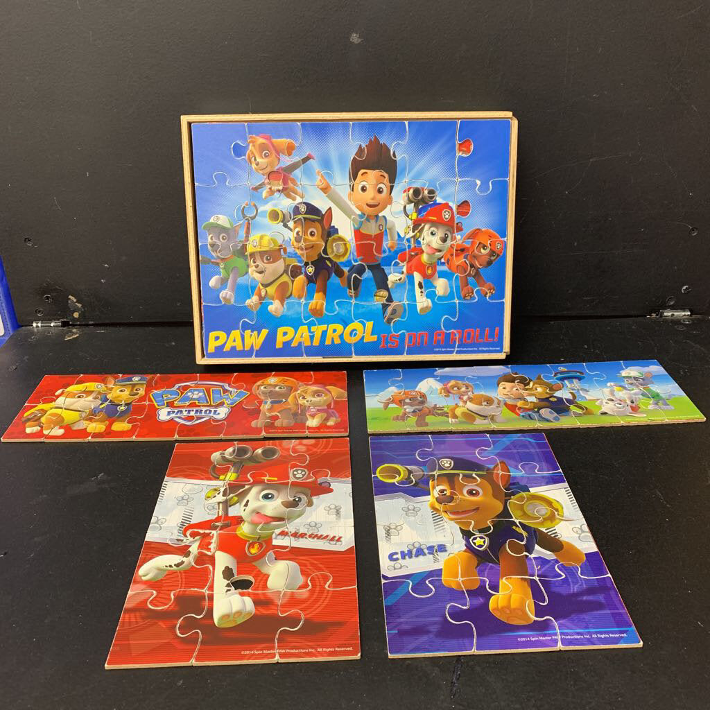 5pk Puzzle w/Wooden Case