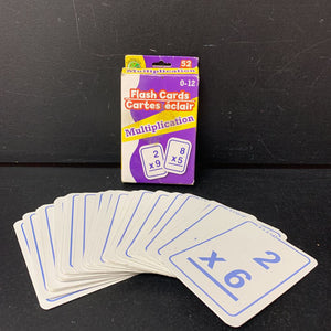 52pk 0-12 Multiplication Flash Cards
