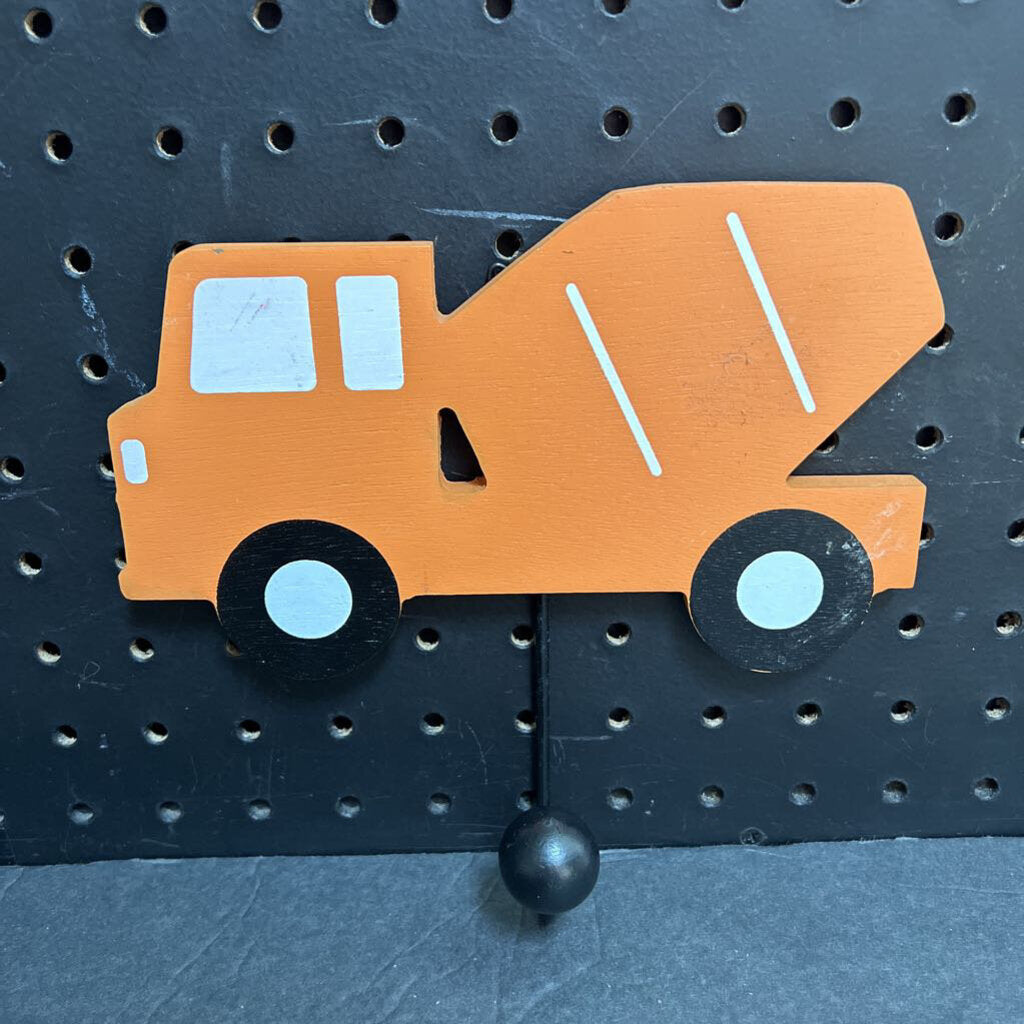 Wooden Cement Mixer Coat Hook