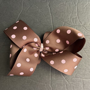 Polka Dot Hairbow Clip