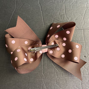 Polka Dot Hairbow Clip