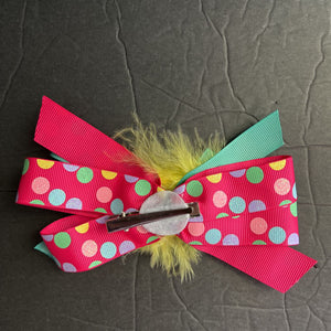 Sparkly Polka Dot Hairbow Clip