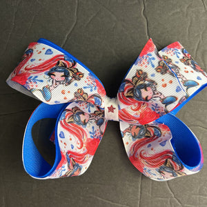 USA Mermaid Hairbow Clip