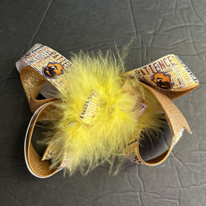 Sparkly Hufflepuff Hairbow Clip
