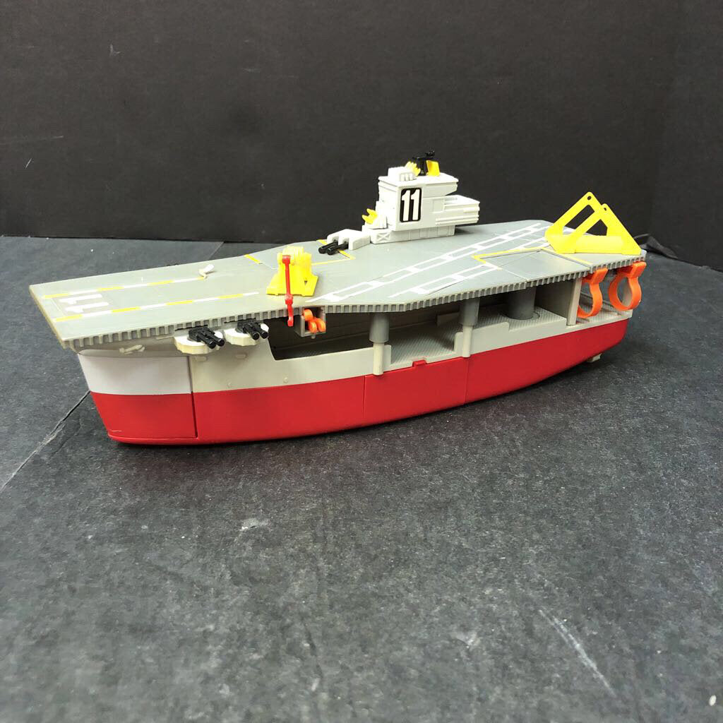 Micro Machines Air Craft Carrier Boat w/Accessories 1988 Vintage Collectible