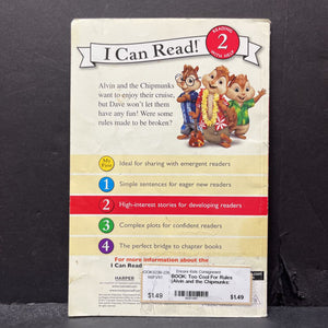 Too Cool For Rules (Alvin and the Chipmunks: Chipwrecked) (I Can Read Level 2) -character reader