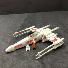 Load image into Gallery viewer, Micro Machines Action Fleet Luke&#39;s X-Wing Star Fighter Plane w/Figures 1995 Vintage Collectible
