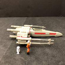 Load image into Gallery viewer, Micro Machines Action Fleet Luke&#39;s X-Wing Star Fighter Plane w/Figures 1995 Vintage Collectible
